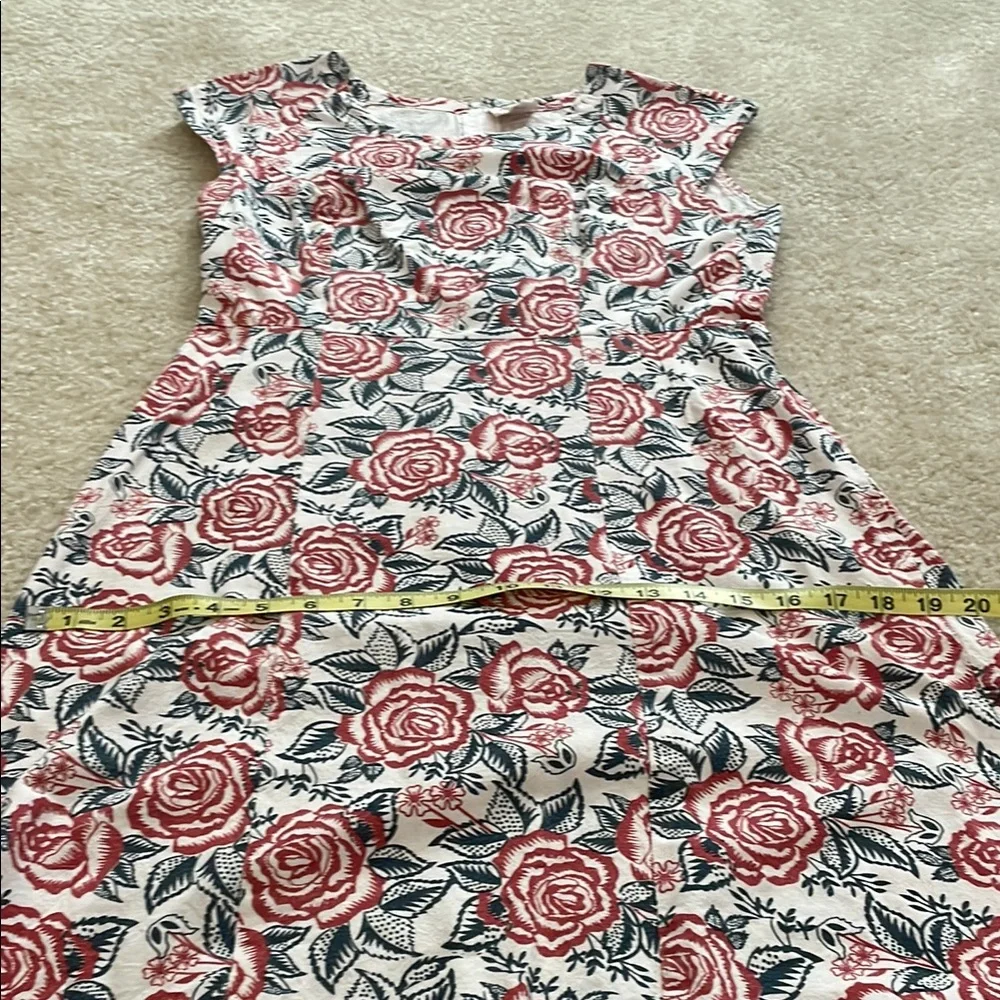 Mata Traders Pink A-line Midi Dress Sleeveless Crew Neck - Picture 8 of 10